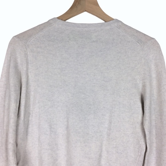 C WONDER Sweater Cashmere Lambswool Blend Snow Tiger Neutral Colors Small NWT - Picture 4 of 9